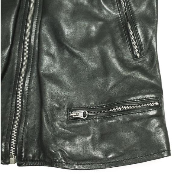 DOLCE＆GABBANA ドルチェアンドガッバーナ イタリア製 ラムスキン レザージャケット G9N91L / FULS8 46 ブラック シングルライダース |  | 04