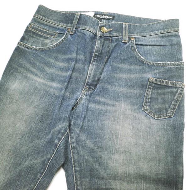 DOLCE＆GABBANA ドルチェアンドガッバーナ イタリア製 ロゴプレート付き ストレッチデニムパンツ G3PWEP / G8J57 46 Indigo ジーンズ |  | 03