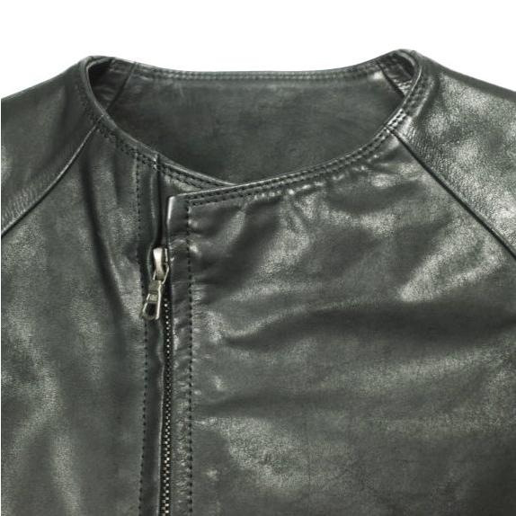 wjk ダブルジェイケイ 日本製 カウレザーシングルライダースジャケット