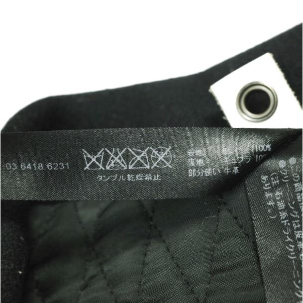 wjk ダブルジェイケイ 日本製 STAND P-COAT 袖レザー スタンドカラーメルトンピーコート wl48oa L BLACK 定価97,200円 シンサレート 中綿 |  | 07