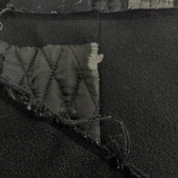 wjk ダブルジェイケイ 日本製 STAND P-COAT 袖レザー スタンドカラーメルトンピーコート wl48oa L BLACK 定価97,200円 シンサレート 中綿 |  | 09