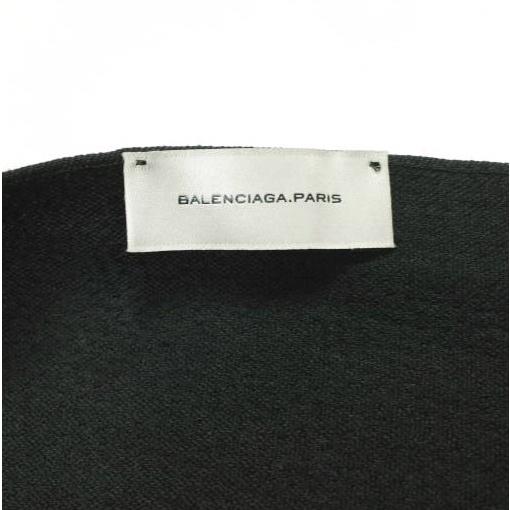 BALENCIAGA バレンシアガ イタリア製 ウールシルク バイカラーマフラー BLACK/NAVY ライン ストール g24284 |  | 05