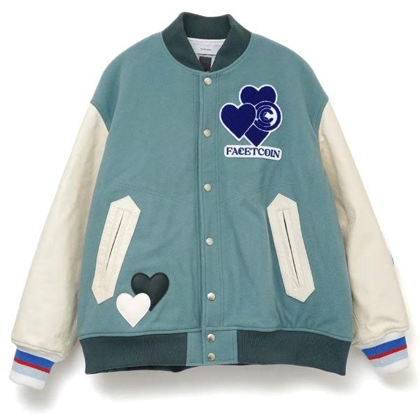FACETASM x COIN PARKING DELIVERY x ROYAL FLASH 24AW 6着限定 LOVE PATCH STADIUM JACKET 袖レザースタジャン 4 定価253,000円 | 