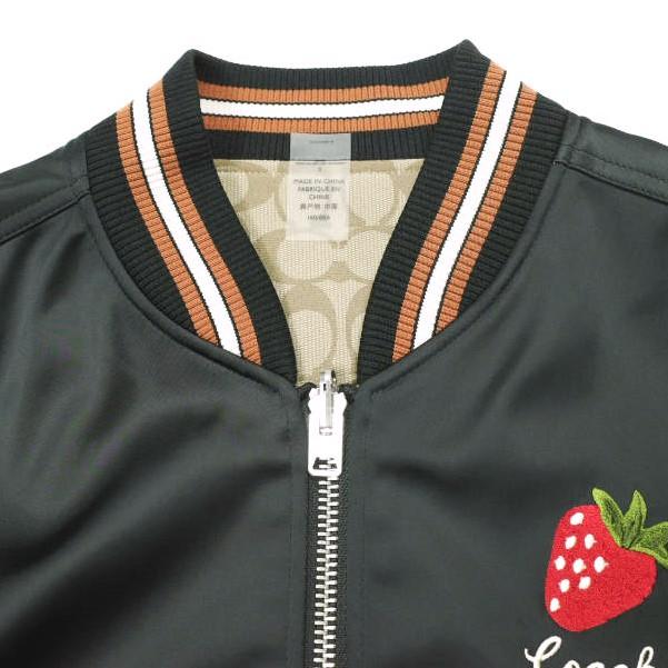 COACH コーチ リバーシブル シグネチャー スーベニアジャケット ストロベリーエンブロイダリー CG460 S BLACK/WHITE イチゴ スカジャン |  | 06
