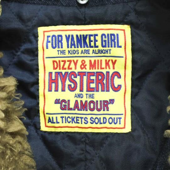 HYSTERIC GLAMOUR ヒステリックグラマー 日本製 ファーカラーAラインデニムコート 01223AC03 Free Indigo Blue ボア アウター g24312 |  | 03