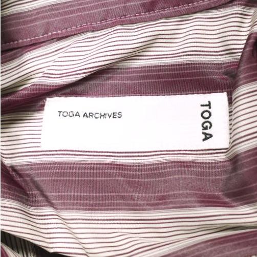 TOGA トーガ 23AW 日本製 STRIPED TAFFETA DRESS ストライプタフタドレス TA32-FH026 36 PURPLE シャツ ワンピース フード コート g24314 |  | 07