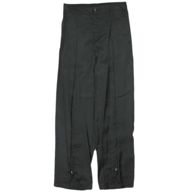 TOGA トーガ 23AW 日本製 Cupra satin pants キュプラサテンパンツ TA32-FF071 36 BLACK イージー ジップ ボトムス g24315 | 