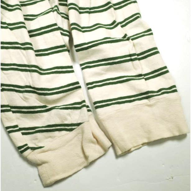 UNUSED アンユーズド 日本製 long-sleeve border t-shirt ロングスリーブボーダークルーネックTシャツ US1385 3 BEIGE/GREEN 長袖 トップス |  | 04
