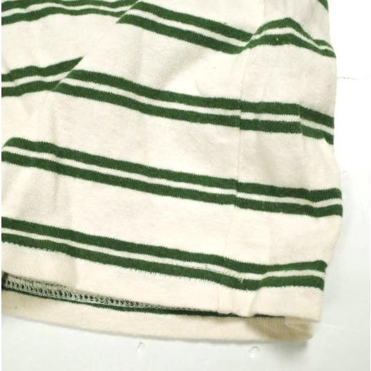 UNUSED アンユーズド 日本製 long-sleeve border t-shirt ロングスリーブボーダークルーネックTシャツ US1385 3 BEIGE/GREEN 長袖 トップス |  | 05