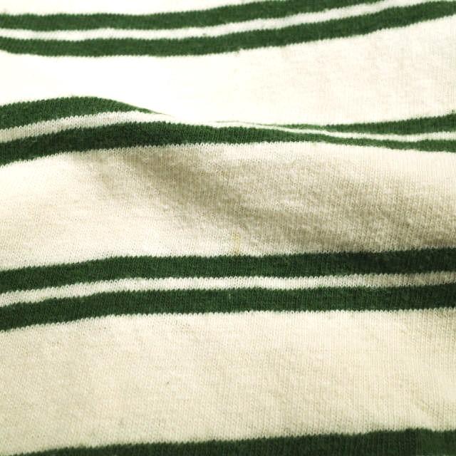 UNUSED アンユーズド 日本製 long-sleeve border t-shirt ロングスリーブボーダークルーネックTシャツ US1385 3 BEIGE/GREEN 長袖 トップス |  | 06