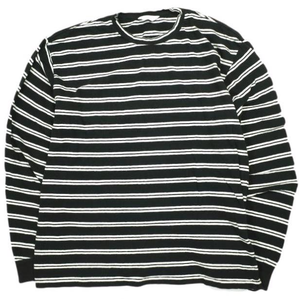 UNUSED アンユーズド 日本製 菅田将暉着 long-sleeve border t-shirt ロングスリーブボーダークルーネックTシャツ US1385 3 BLACK/WHITE | 