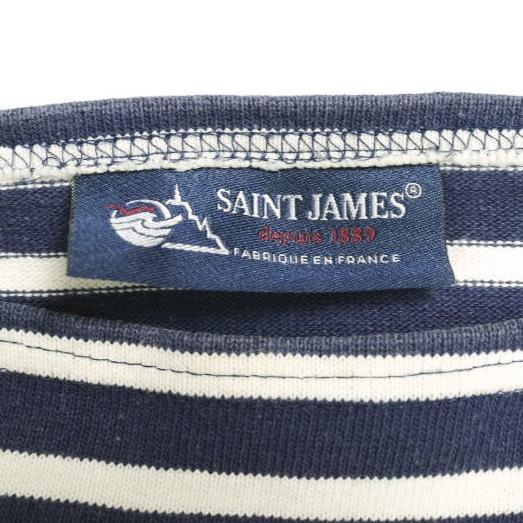 SAINT JAMES セントジェームス フランス製 OUESSANT BORDER ウエッソンボーダー F/5 NAVY/WHITE バスクシャツ ボートネックカットソー |  | 05