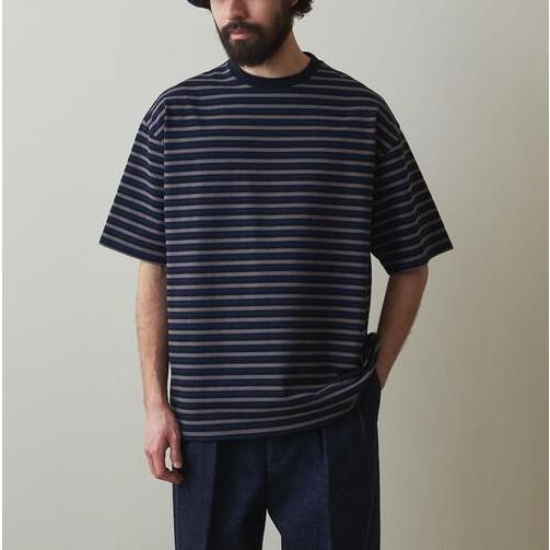 Steven Alan スティーブンアラン 21//MVS BORDER CREW NECK TEE - BOLD