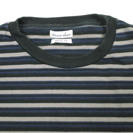 Steven Alan スティーブンアラン 21//MVS BORDER CREW NECK TEE - BOLD