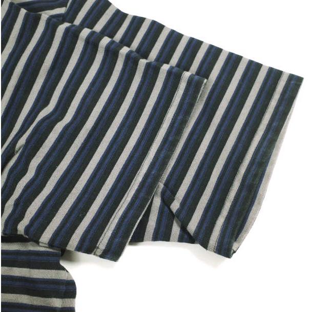 Steven Alan スティーブンアラン 21//MVS BORDER CREW NECK TEE - BOLD ボーダークルーネックTシャツ 8117-199-0392 L BLACK 半袖 g24347 |  | 04