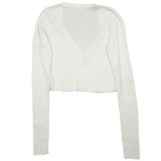 yo BIOTOP ヨー ビオトープ 23SS V silk cotton lib short cardigan シルクコットンVネックショートカーディガン EEK33000 ホワイト ニット |  | 01