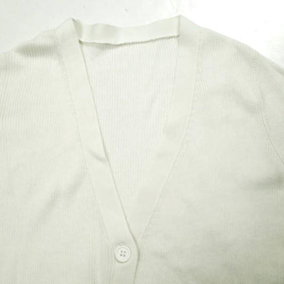 yo BIOTOP ヨー ビオトープ 23SS V silk cotton lib short cardigan シルクコットンVネックショートカーディガン EEK33000 ホワイト ニット |  | 03