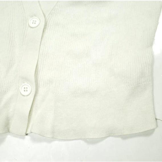 yo BIOTOP ヨー ビオトープ 23SS V silk cotton lib short cardigan シルクコットンVネックショートカーディガン EEK33000 ホワイト ニット |  | 04