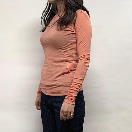 AURALEE オーラリー 20AW 日本製 HIGH GAUGE SHEER RIB L/S TEE ハイゲージシアーリブロングスリーブTシャツ A20AP01HF 1 Pink カットソー |  | 02