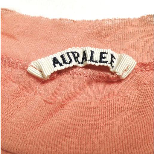 AURALEE オーラリー 20AW 日本製 HIGH GAUGE SHEER RIB L/S TEE ハイゲージシアーリブロングスリーブTシャツ A20AP01HF 1 Pink カットソー |  | 06