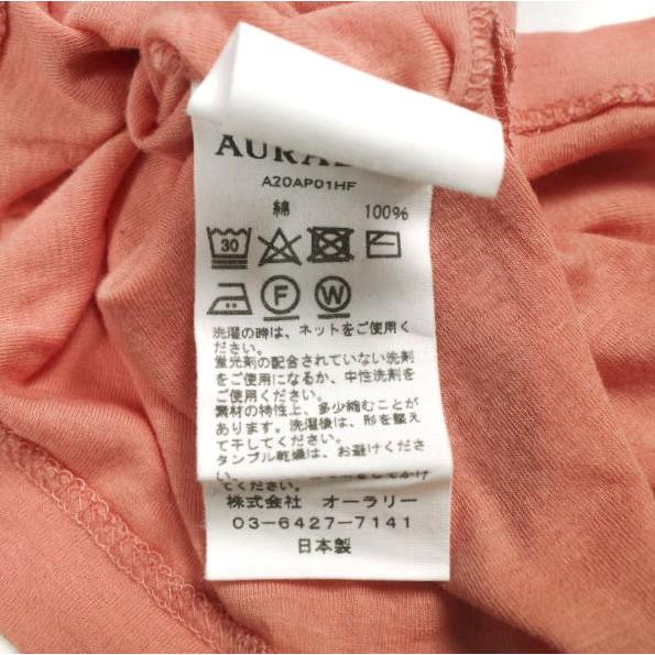 AURALEE オーラリー 20AW 日本製 HIGH GAUGE SHEER RIB L/S TEE ハイゲージシアーリブロングスリーブTシャツ A20AP01HF 1 Pink カットソー |  | 07