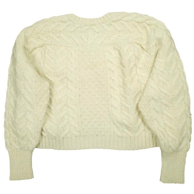 KERRY WOOLLEN MILLS ケリーウーレンミルズ イギリス製 ケーブルニットプルオーバー IVORY セーター クルーネック アラン フィッシャーマン |  | 01