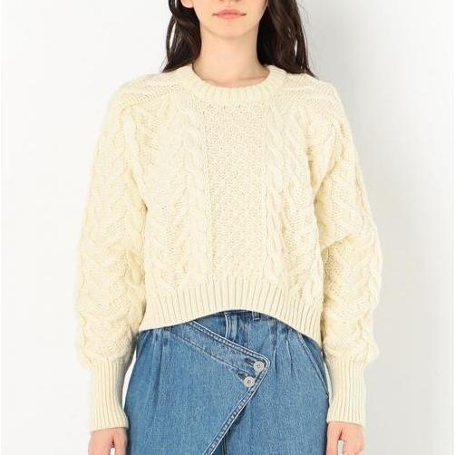 KERRY WOOLLEN MILLS ケリーウーレンミルズ イギリス製 ケーブルニットプルオーバー IVORY セーター クルーネック アラン フィッシャーマン |  | 02