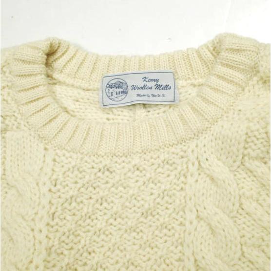 KERRY WOOLLEN MILLS ケリーウーレンミルズ イギリス製 ケーブルニットプルオーバー IVORY セーター クルーネック アラン フィッシャーマン |  | 04