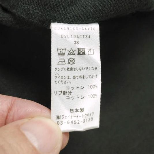 DOMENICO+SAVIO ドメニコアンドサビオ Back Yoked Sweat バックヨークスウェット DSL19ACT34 38 Charcoal Black トレーナー プルオーバー |  | 08