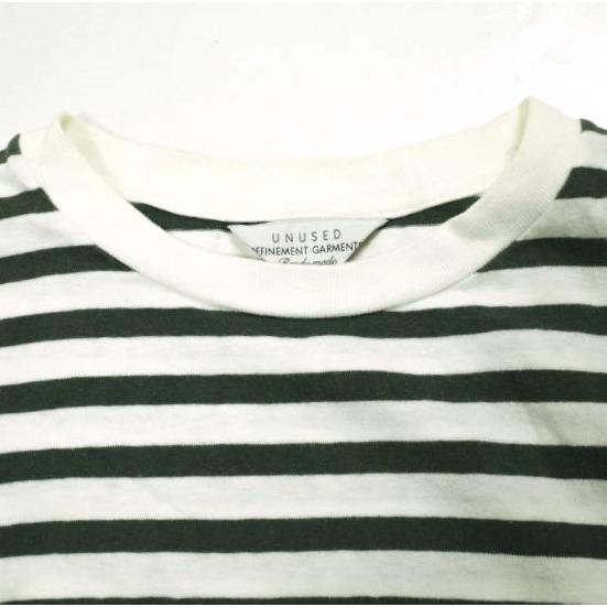 UNUSED アンユーズド 日本製 Border L/S Tee ボーダーロングスリーブTシャツ US1100 1 GREEN/WHITE 長袖 カットソー トップス g24379 |  | 02
