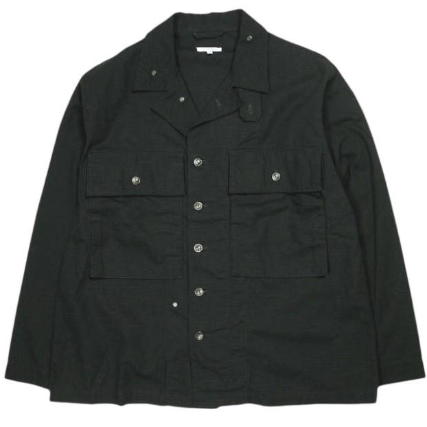 Engineered Garments エンジニアードガーメンツ M43/2 SHIRT JACKET - COTTON RIPSTOP リップストップ ミリタリーシャツジャケット M Black | 