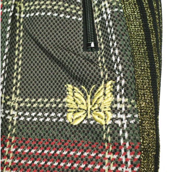 Needles ニードルス 23AW NEPENTHES直営店限定 TRACK PANT - POLY JQ. タータンチェック トラックパンツ NS1502 S Red ジャージ イージー Needles ニードルス 23AW NEPENTHES直営店限定 TRACK PANT - POLY JQ