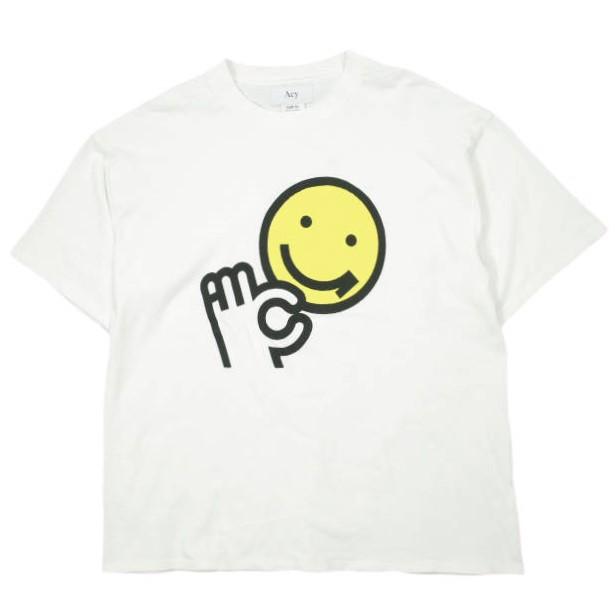 Acy エイシー 24SS SMILEy TEE スマイリーTシャツ ACY-24SS-008 2(L) WHITE 半袖 MIN-NANO ミンナノ トップス g24432 | 