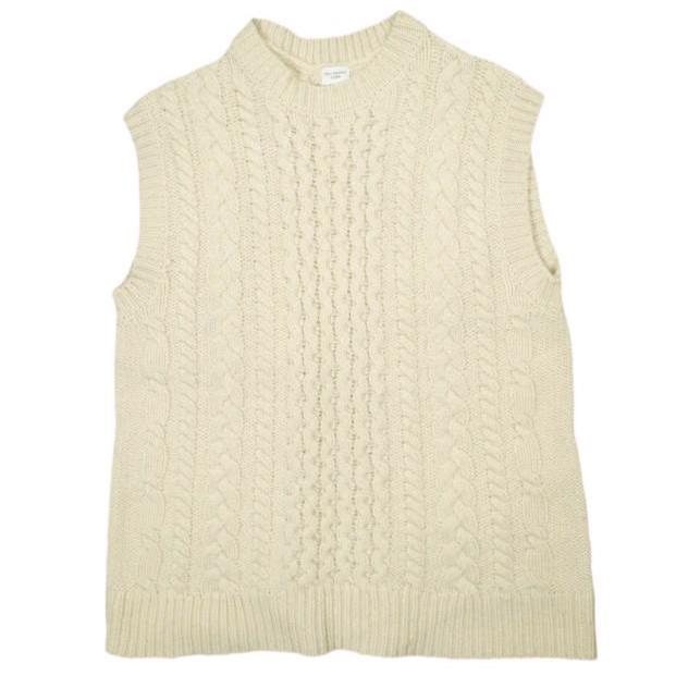 URBAN RESEARCH DOORS アーバンリサーチドアーズ アラン柄BIGニットベスト DR96-22E605 ONE SIZE OFF WHITE セーター トップス g24448 | 