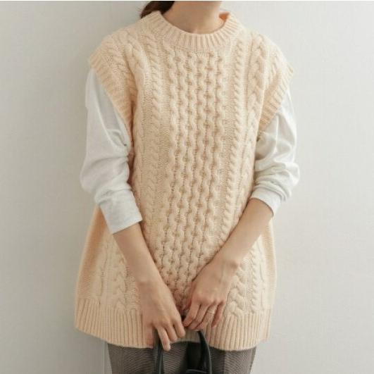 URBAN RESEARCH DOORS アーバンリサーチドアーズ アラン柄BIGニットベスト DR96-22E605 ONE SIZE OFF WHITE セーター トップス g24448 |  | 02