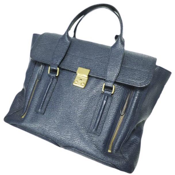 3.1 Phillip Lim スリーワン フィリップリム PASHLI MEDIUM SATCHEL パシュリ ミディアム サッチェルバッグ NAVY 2WAY ショルダー レザー |  | 02