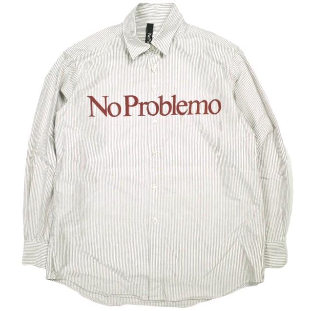 No Problemo ノープロブレモ 25AW ポルトガル製 Stripe Oxford L/S Shirt ストライプオックスフォードシャツ NP40101.04 S RED 長袖 ARIES | 
