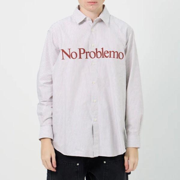 No Problemo ノープロブレモ 25AW ポルトガル製 Stripe Oxford L/S Shirt ストライプオックスフォードシャツ NP40101.04 S RED 長袖 ARIES |  | 02