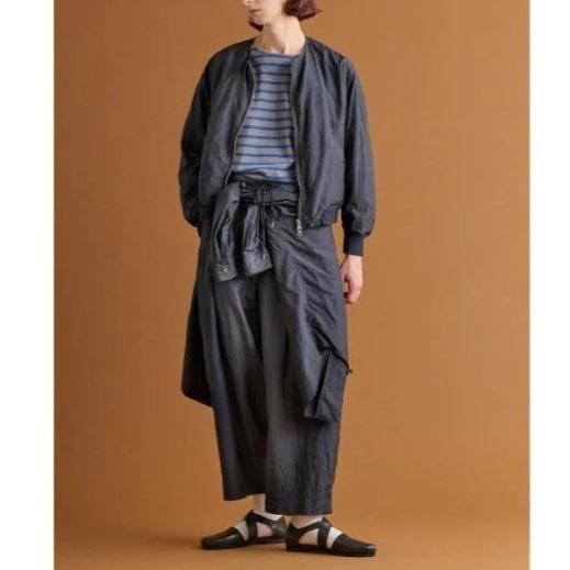 HAVERSACK ハバーザック 25SS 日本製 BASQUE SHIRT 天笠ボーダーバスクシャツ 812522 M GRAY×BLUE Tシャツ トップス g24503 |  | 02