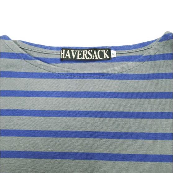 HAVERSACK ハバーザック 25SS 日本製 BASQUE SHIRT 天笠ボーダーバスクシャツ 812522 M GRAY×BLUE Tシャツ トップス g24503 |  | 03