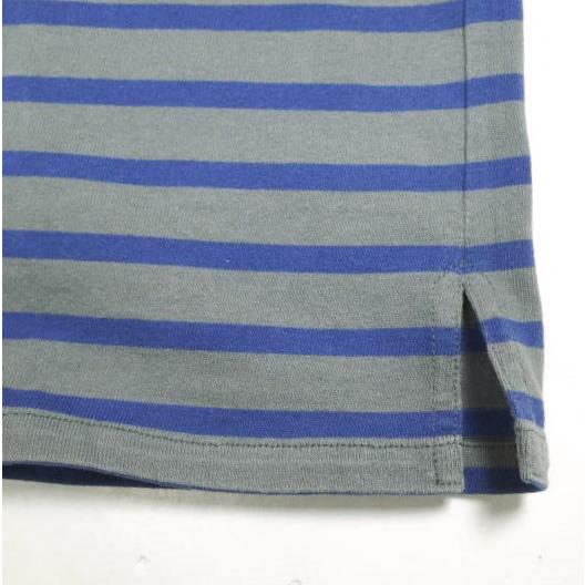 HAVERSACK ハバーザック 25SS 日本製 BASQUE SHIRT 天笠ボーダーバスクシャツ 812522 M GRAY×BLUE Tシャツ トップス g24503 |  | 05