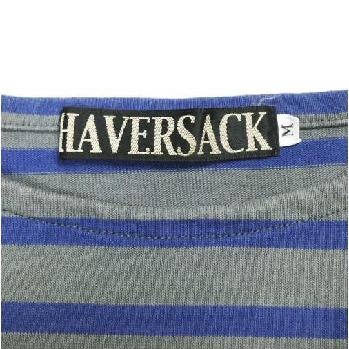 HAVERSACK ハバーザック 25SS 日本製 BASQUE SHIRT 天笠ボーダーバスクシャツ 812522 M GRAY×BLUE Tシャツ トップス g24503 |  | 06