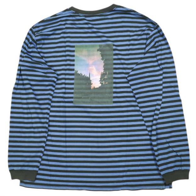 VAINL ARCHIVE ヴァイナルアーカイブ 22SS 日本製 With 小浪次郎 フォトプリント ボーダーロングスリーブTシャツ VAAG22004 L Blue/Black |  | 01