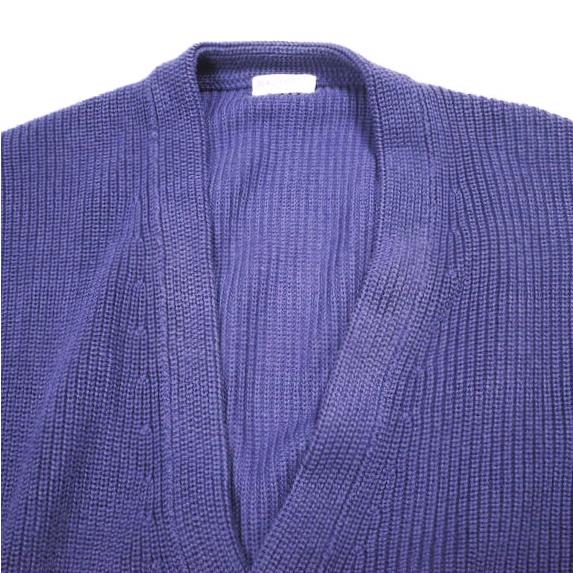 BEAUTY＆YOUTH UNITED ARROWS ビューティーアンドユース バルキーアゼオーバーサイズVカーディガン 1228-117-0670 M PURPLE ニット g24519 |  | 03