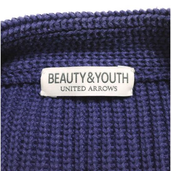 BEAUTY＆YOUTH UNITED ARROWS ビューティーアンドユース バルキーアゼオーバーサイズVカーディガン 1228-117-0670 M PURPLE ニット g24519 |  | 06