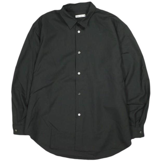 SSZ エスエスズィー 25AW 日本製 WOOL SHIRTS オーバーサイズ ウールシャツ 11-11-1318-139 M BLACK 長袖 BEAMS トップス g24544 | 