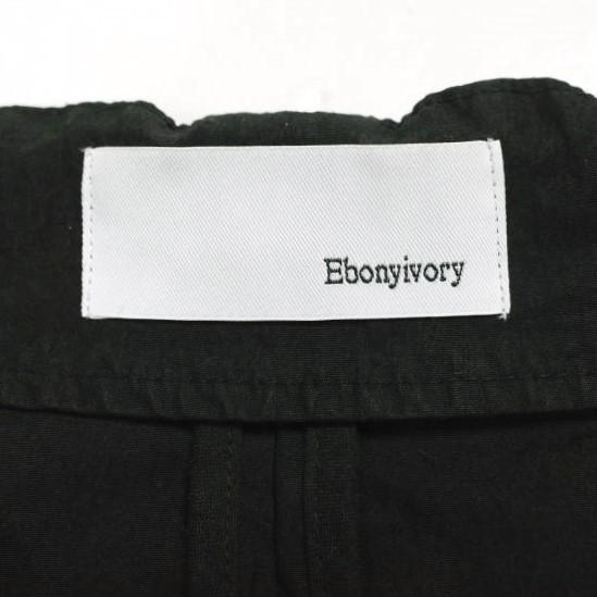 Ebonyivory エボニーアイボリー 日本製 コットンナイロン ノーカラージャケット 20-01-BL-004-18-1 Free Black アウター g24565 |  | 06