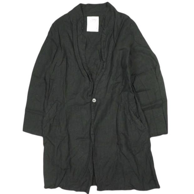 AUGUSTE PRESENTATION オーギュストプレゼンテーション 日本製 Pajama Look リネンチェスターコート M BLACK アウター g24567 | 