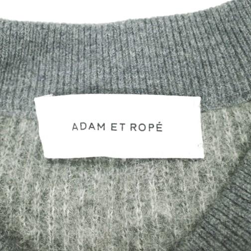 ADAM ET ROPE アダムエロペ 22AW モヘヤプルオーバー GAM22060 Free グレー セーター クルーネック ニット トップス g24569 |  | 06