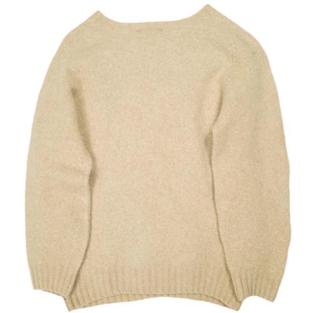 INVERALLAN インバーアラン イギリス製 AUTHENTIC KNITWEAR シェットランドウール クルーネックニット 38 ベージュ セーター プルオーバー |  | 01